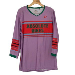pearl izuma women's purple V-neck bike jersey long sleeve Size large